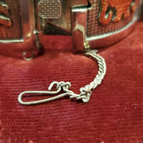 Sterling Silver 18K Gold Bracelet Industria Perua - Picture 7 of 16